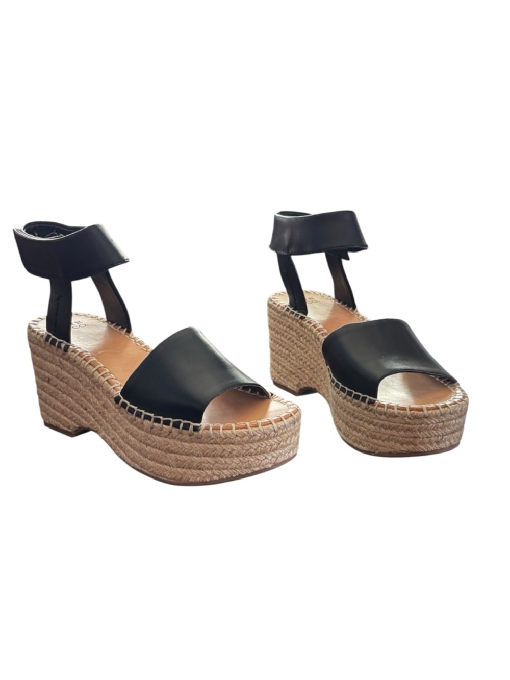 NWT Frye and Co Amber Espadrille Wedge Frye in Black Sz 5.5 Platform Boho